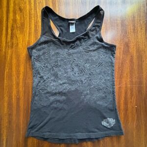 2017 Harley Davidson Racer Back Tank Maui Lahaina, Hawaii Women’s Large Black